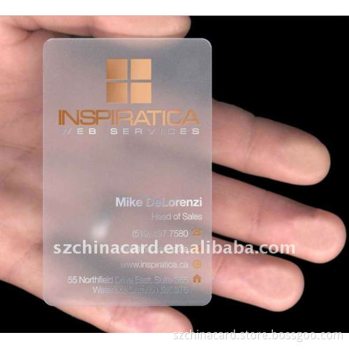 Manufacturer! Best selling product pvc transparent card clear business card